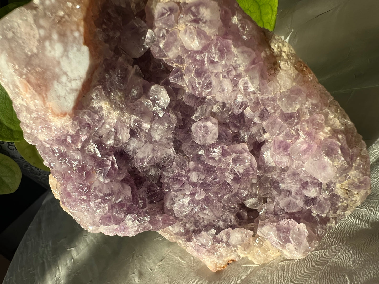 Flower Agate Amethyst Geode