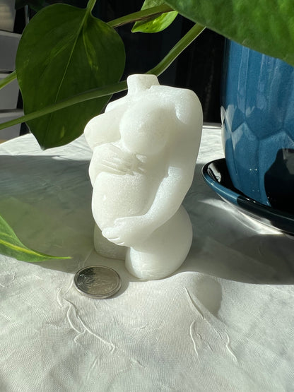 White Aventurine Pregnant Woman Body