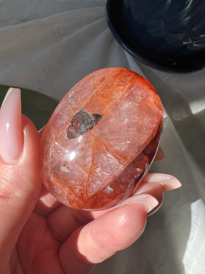 Fire Quartz Palm Stone