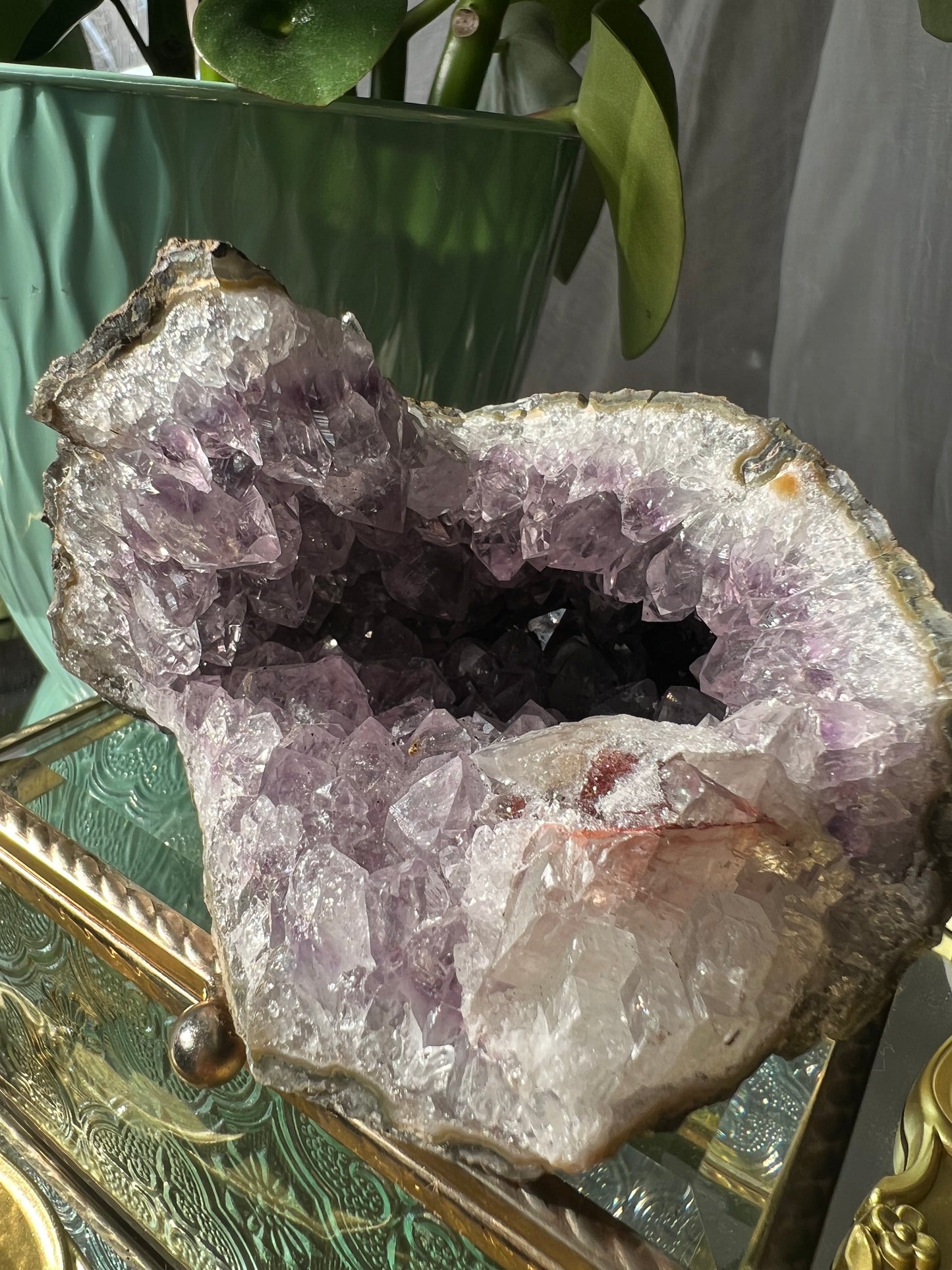 Amethyst Geode With Calcite