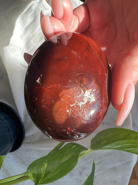 Carnelian Palm Stone