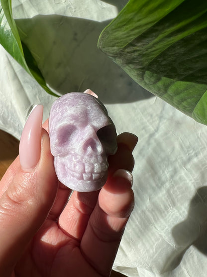 Lepidolite Skull