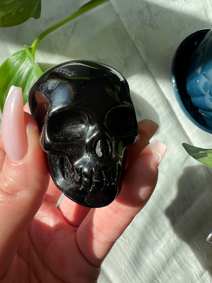 Black Obsidian Skull