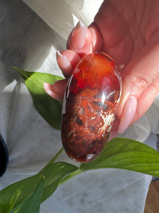 Carnelian Palm Stone