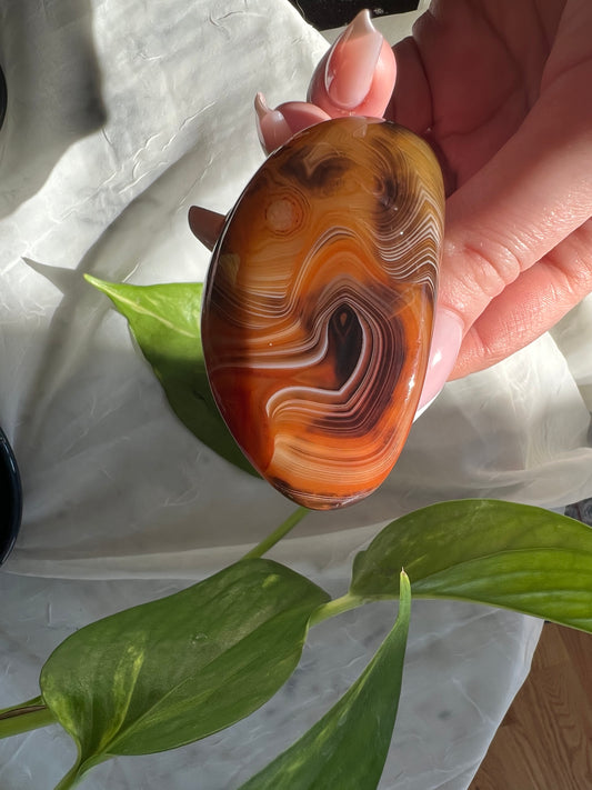 Sardonyx Palm Stone