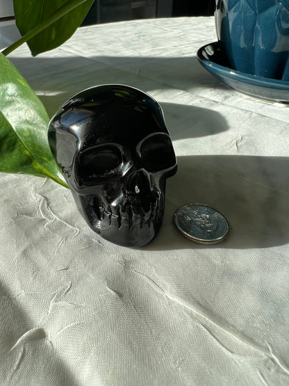 Black Obsidian Skull