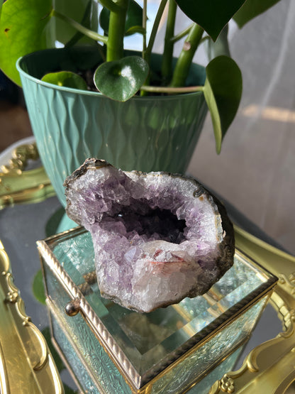 Amethyst Geode With Calcite