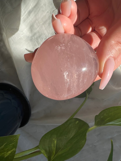 Rose Quartz Palm Stone