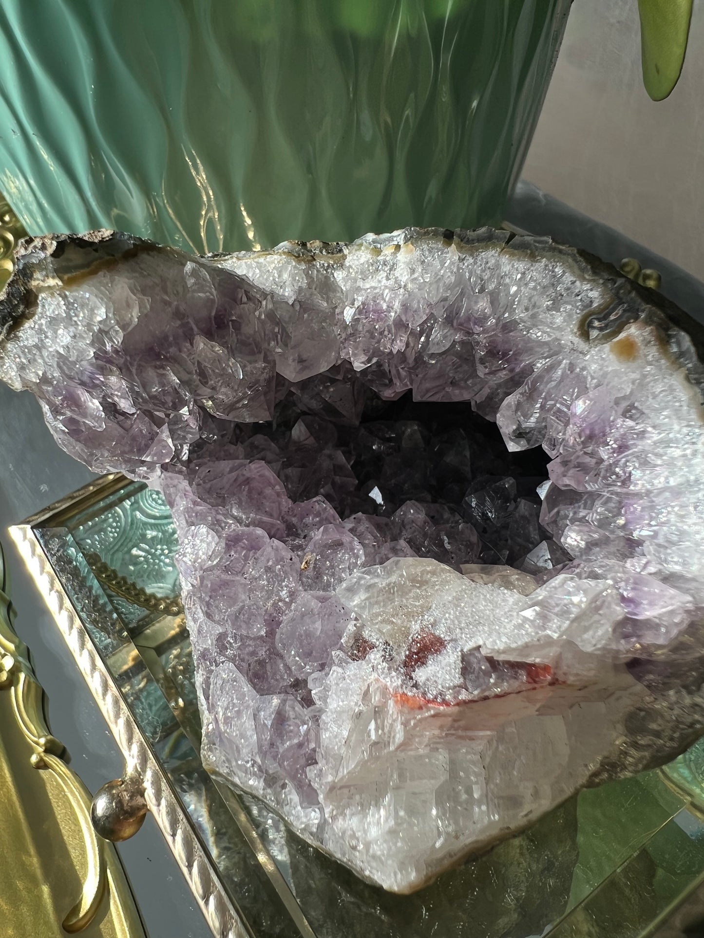 Amethyst Geode With Calcite