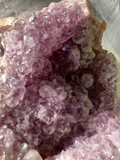 Flower Agate Amethyst Geode